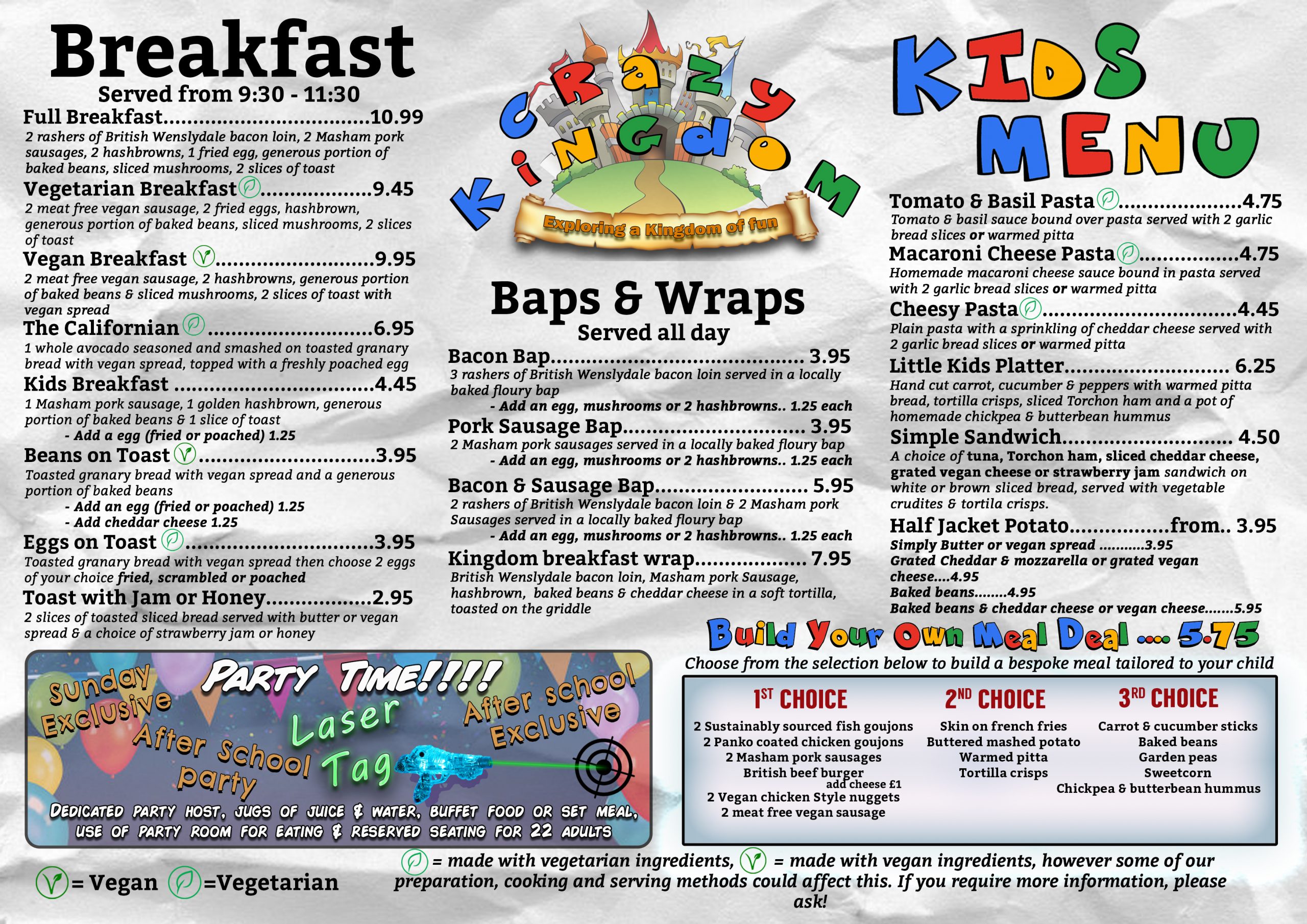 Front Menu