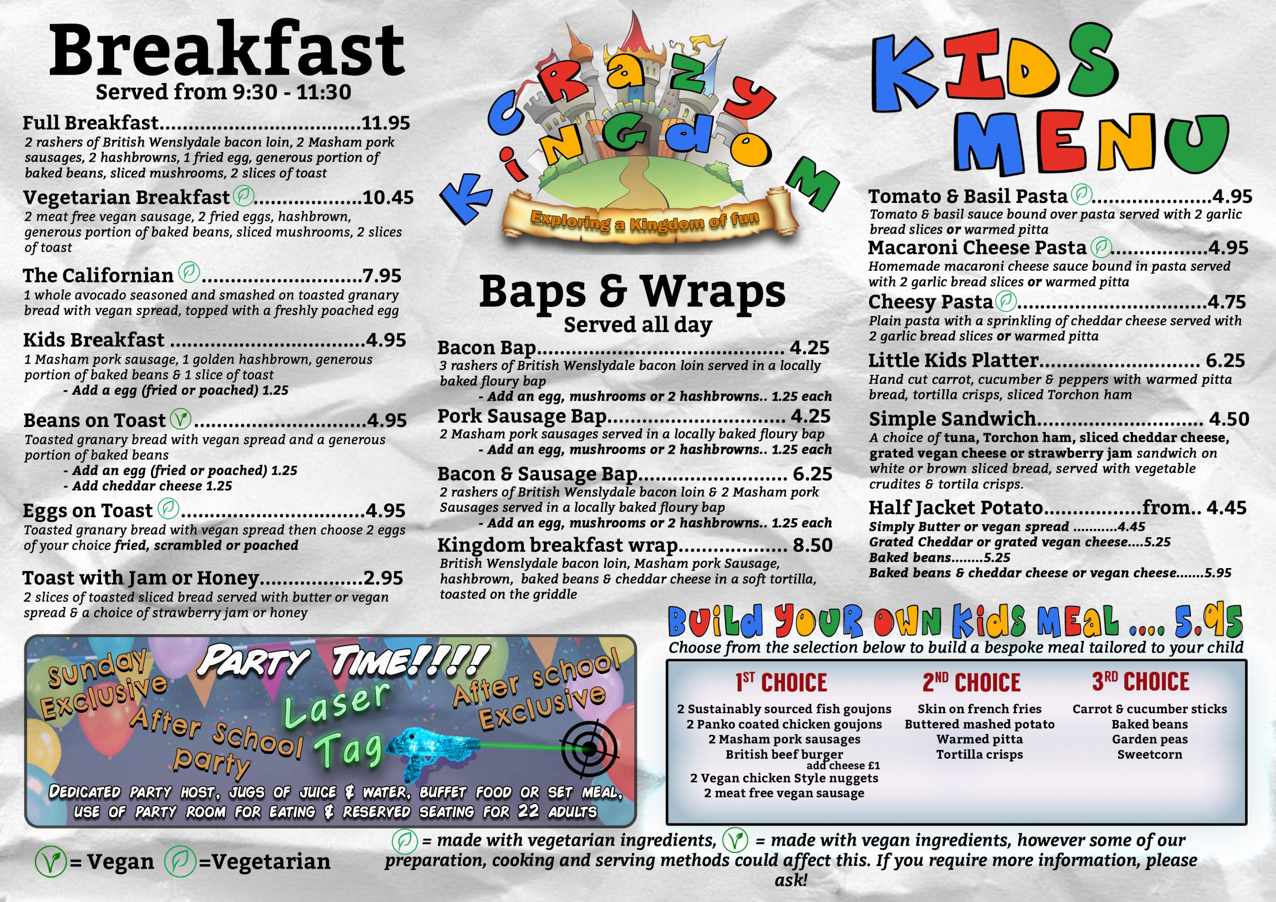 Front Menu